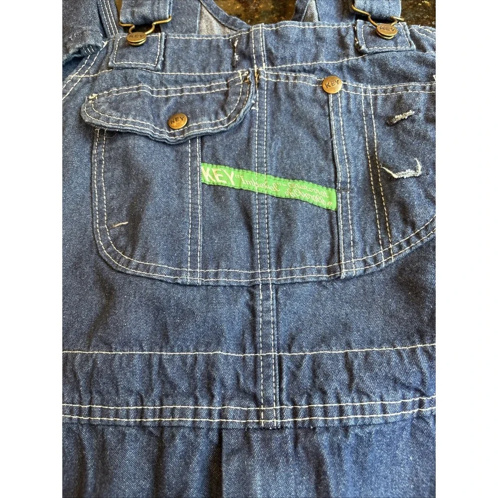 Vintage Key Imperial Overall Aristocrat Denim Bib Workwear Men's 42 X 32